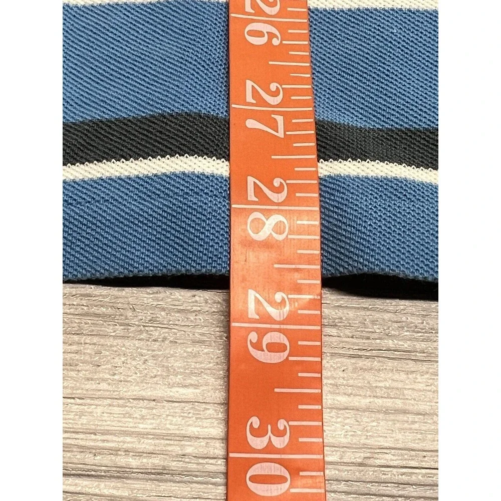 Polo‎ Jeans Co Ralph Lauren Shirt Men's XL Blue & Navy Striped Ribbed